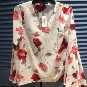 Banana Republic Bell-Sleeved Floral Blouse